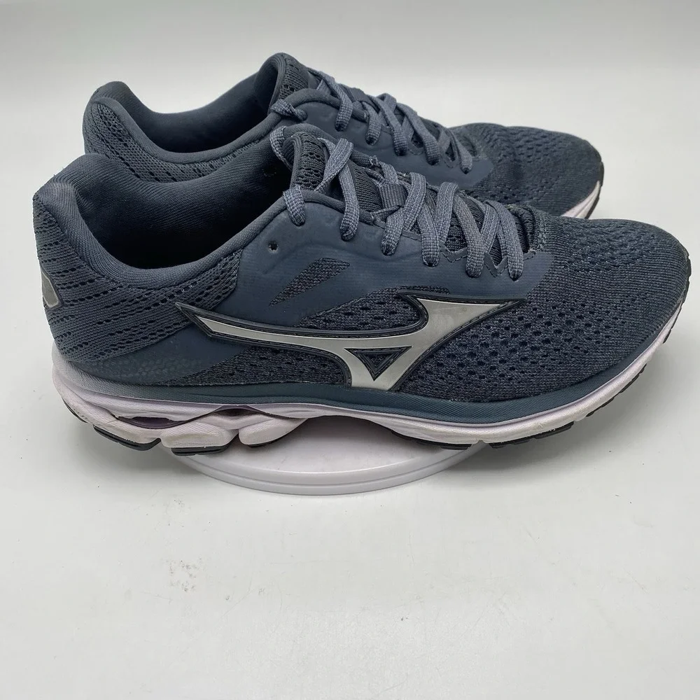 Mizuno Shoes Women Size 7 Wave Rider 23 Gray Athletic Running Trainers 3993 - Picture 2 of 16